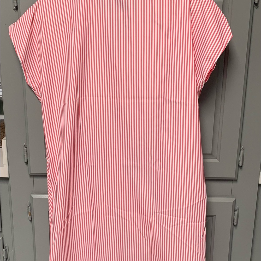 New without tags red & white striped tie front dress - Picture 6 of 7